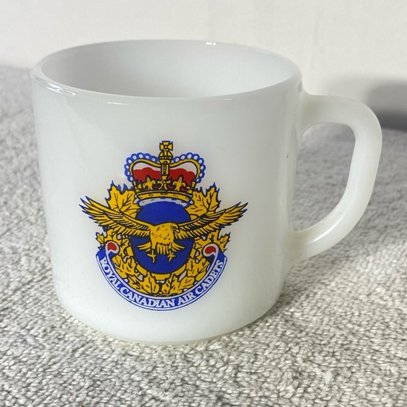 Vintage Other - Vintage Royal Canadian Air Cadets White Milk Glass Mug Coffee Cup